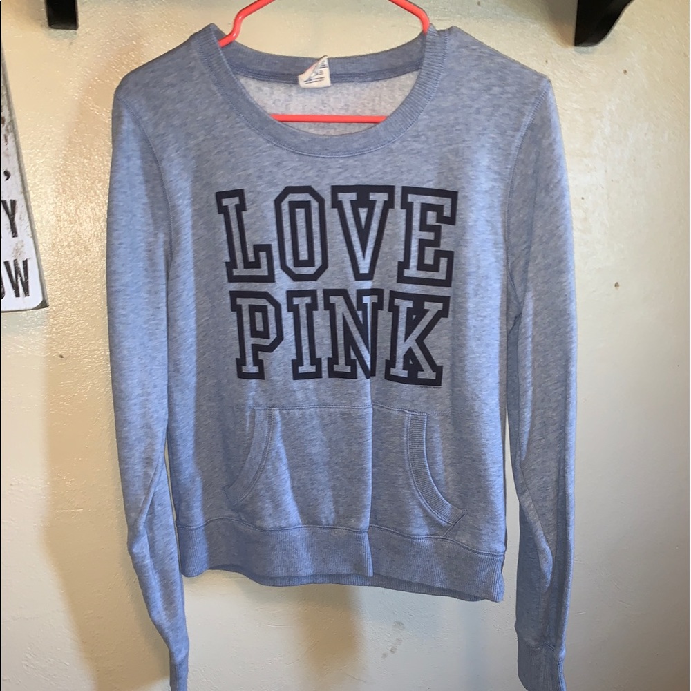 Blue PINK pull over hoodie